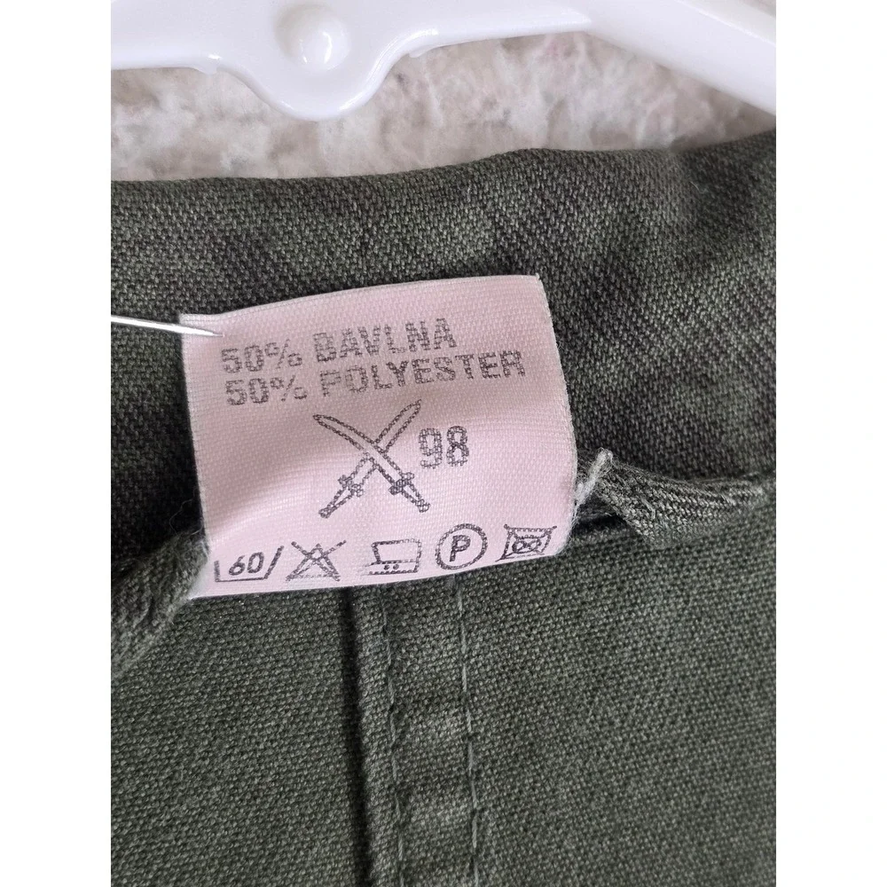 Vintage Czech Army Vz92 Work Jacket Mens XL Olive Green Camo Military Surplus